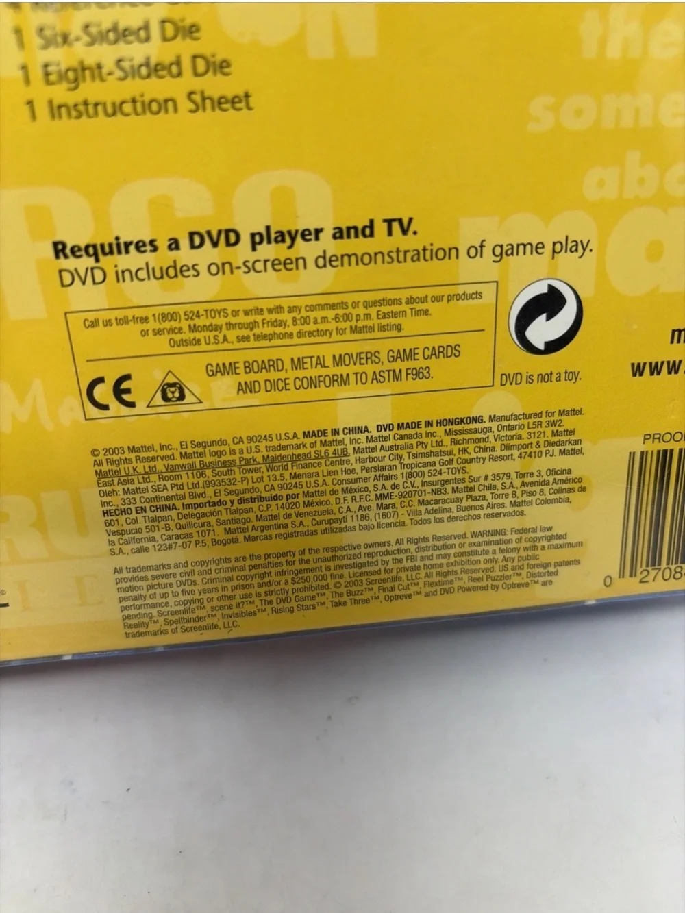Scene It? The DVD Game 2003 Family Movie Trivia Board Game New Sealed